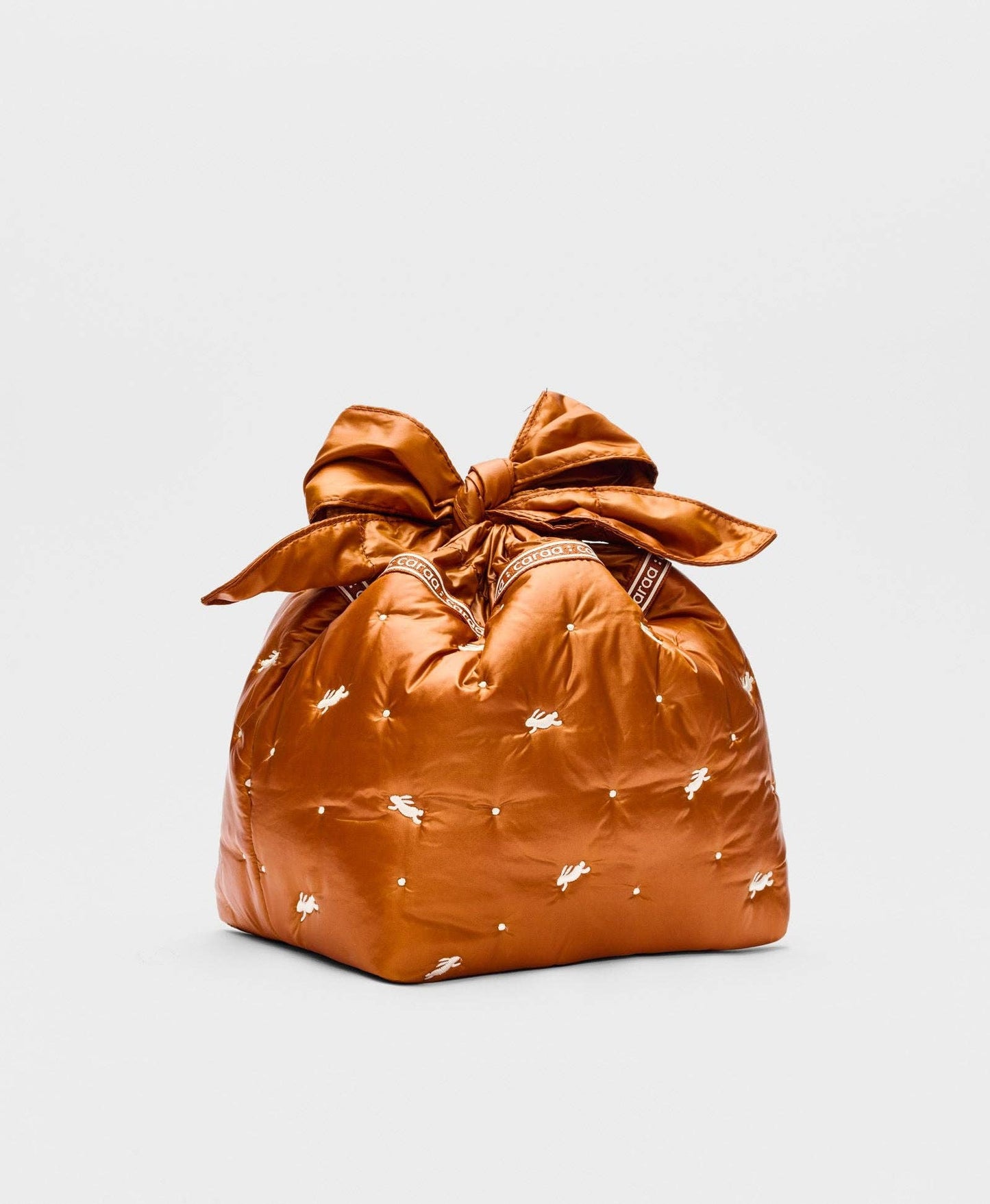 Lunch Pouch: In Clay / Bunny Embroidery
