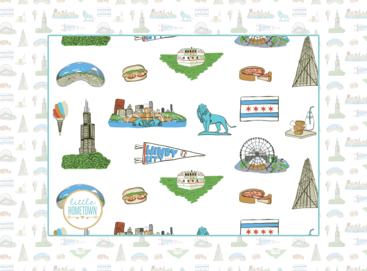Chicago Baby Swaddle Blanket (Unisex)