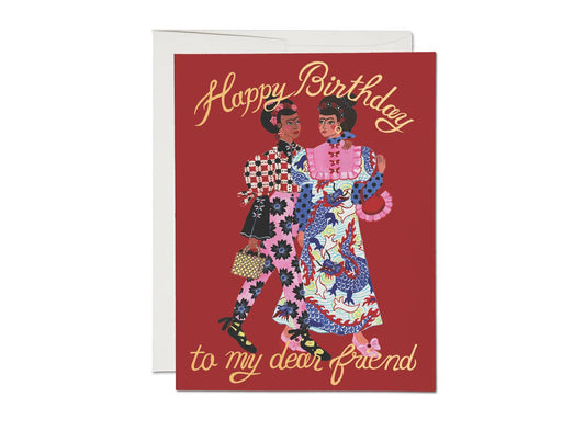 Fashion Friends birthday greeting card
