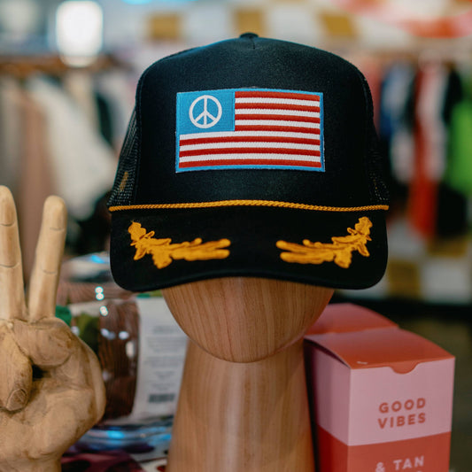 Peace Flag Captain Hat