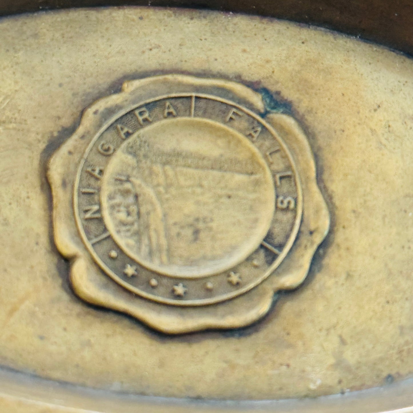 Niagara Falls Vintage Brass Ashtray