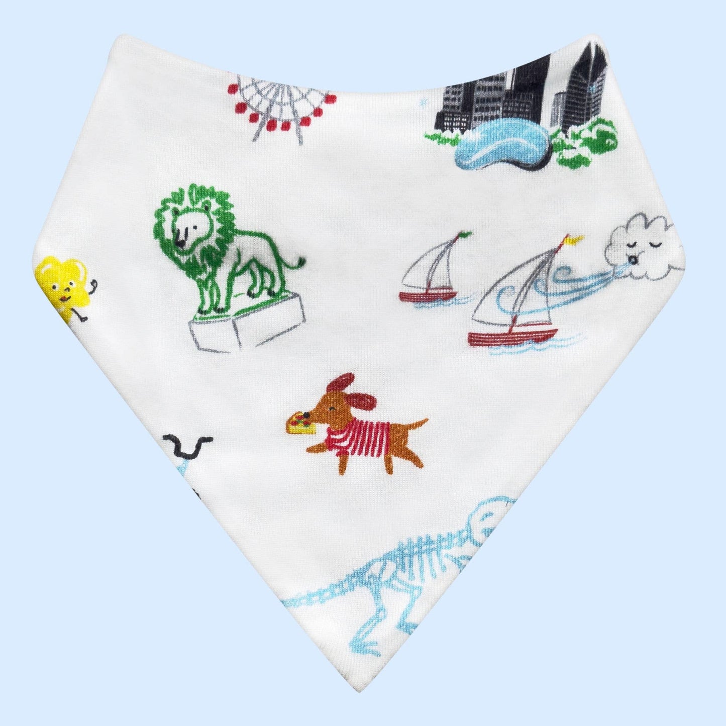 Chicago Adventures Organic Baby Bib