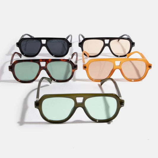 Baron Double Bridge Sunglasses Set