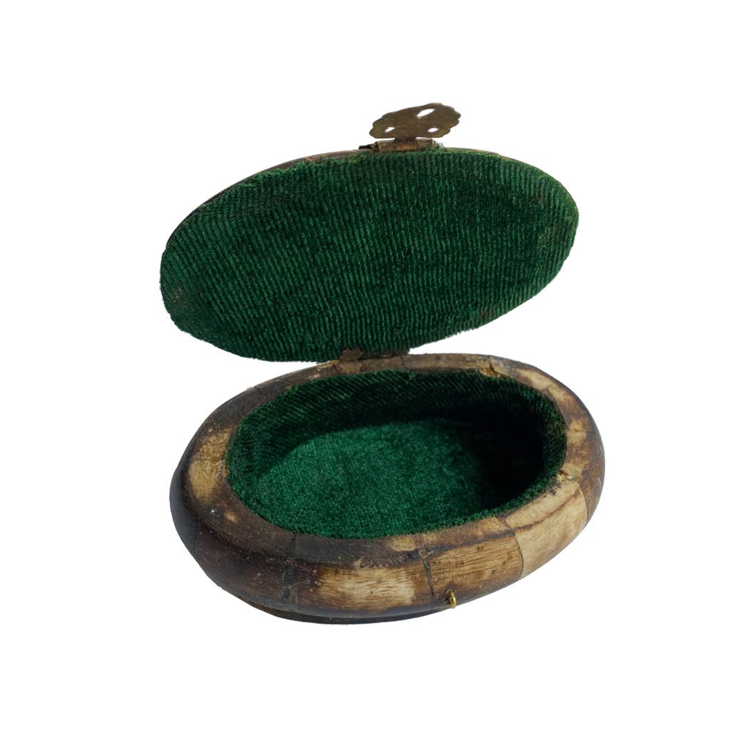Primitive Oval Bone Box- Antique Reproduction