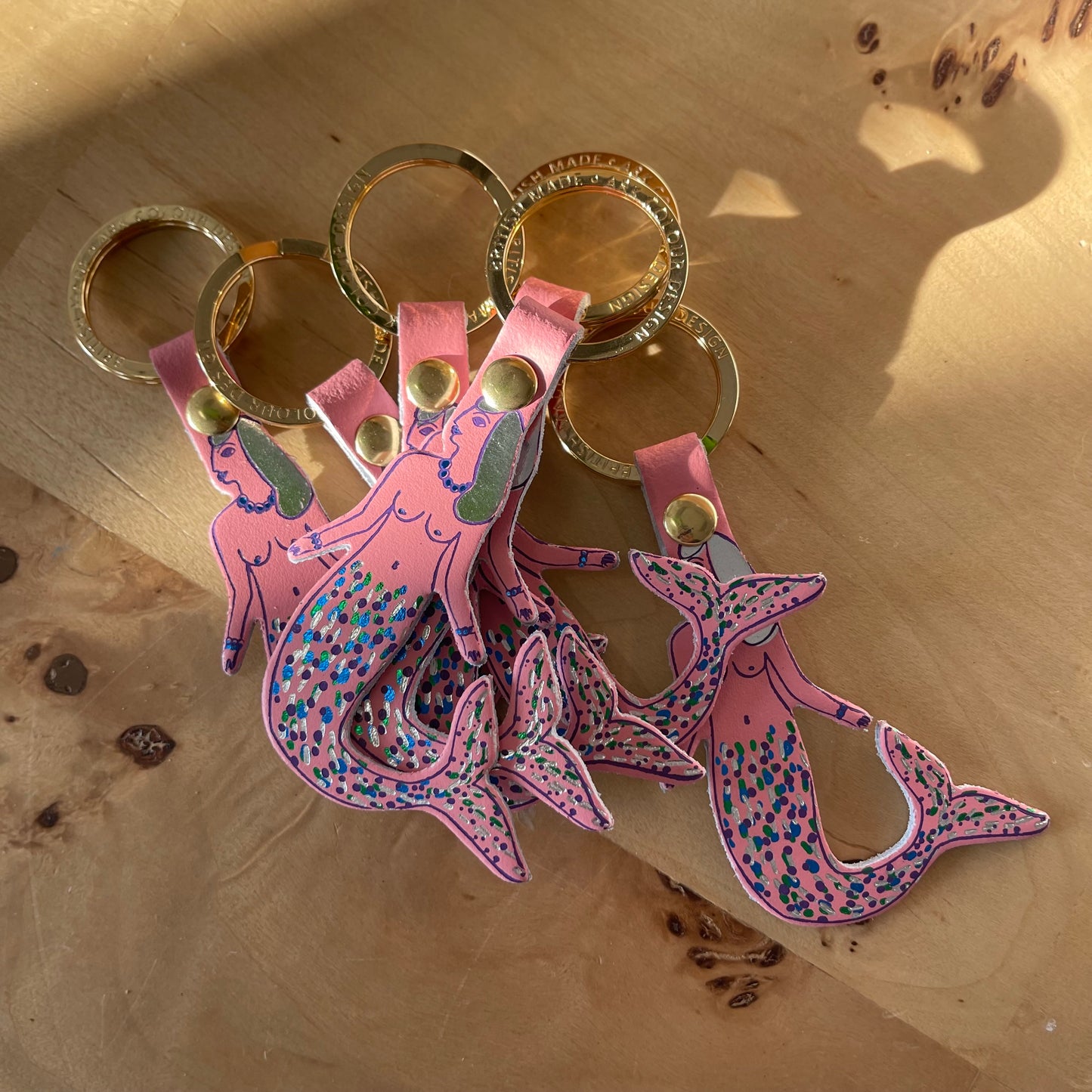 Mermaid Key Fob: Pink