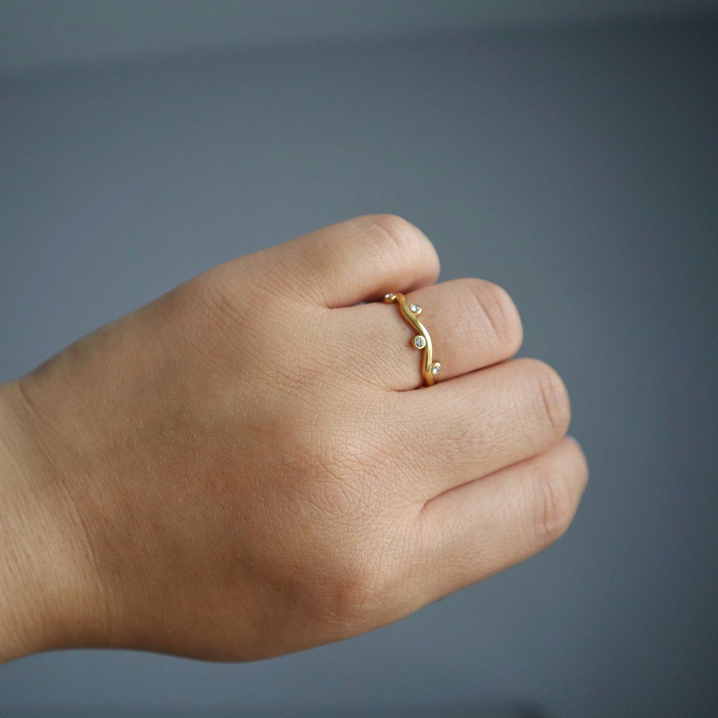 Vine Ring | CZ Adjustable Ring