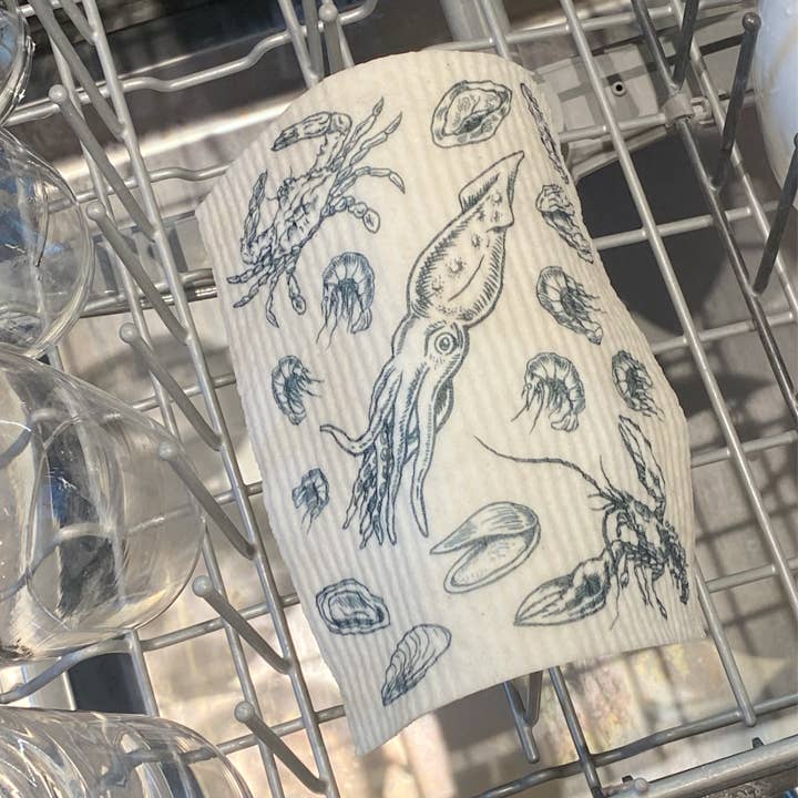 Ocean Swedish Dishcloth