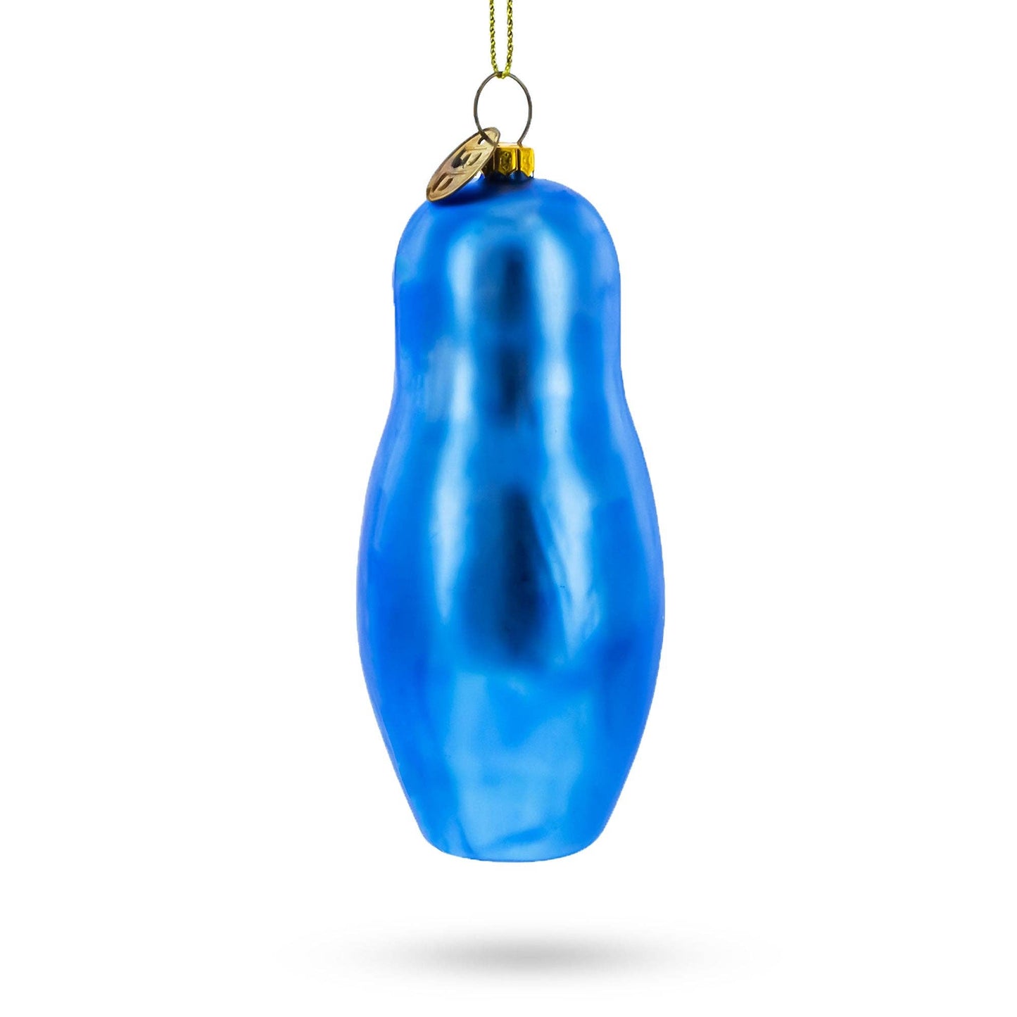Blue Doll with Flower- Glass Ornament