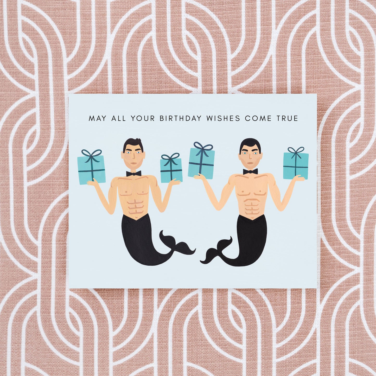 Mermen Birthday Wishes Greeting Card