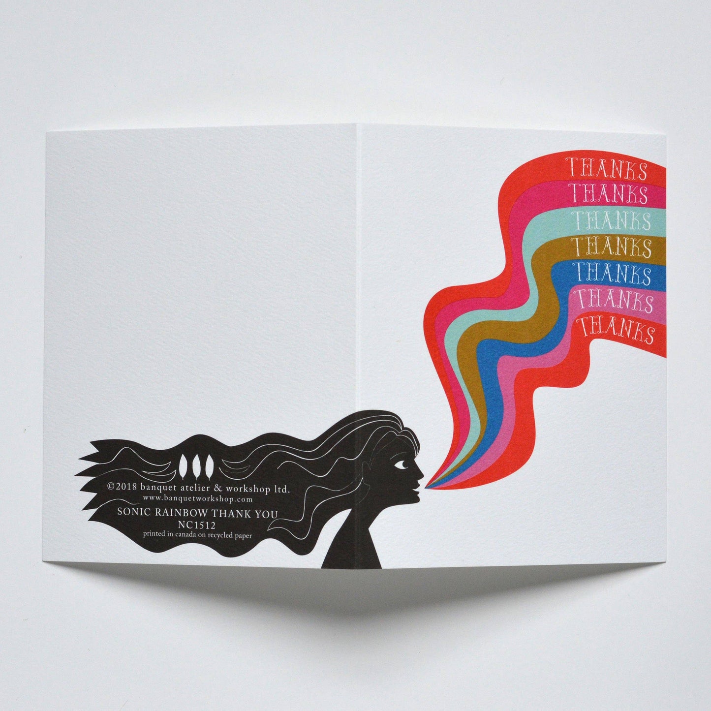 A Rainbow of Thanks Note Card
