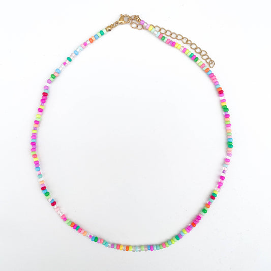 Bella Rainbow Gemstone Bead Necklace
