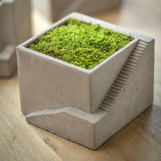 Cement Architectural Cube Planter