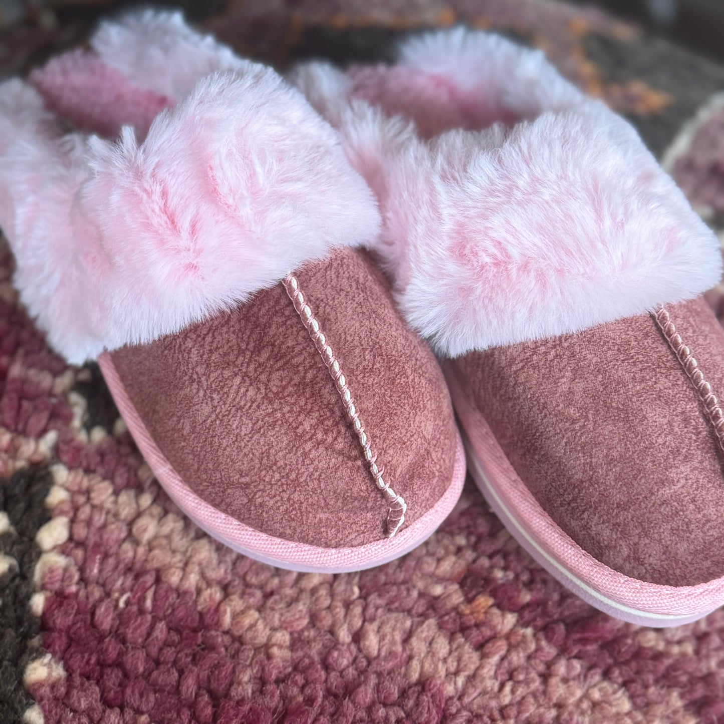 Plush Slippers Rose