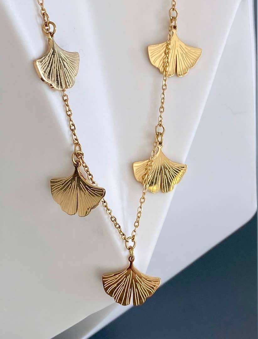 Gingko necklace