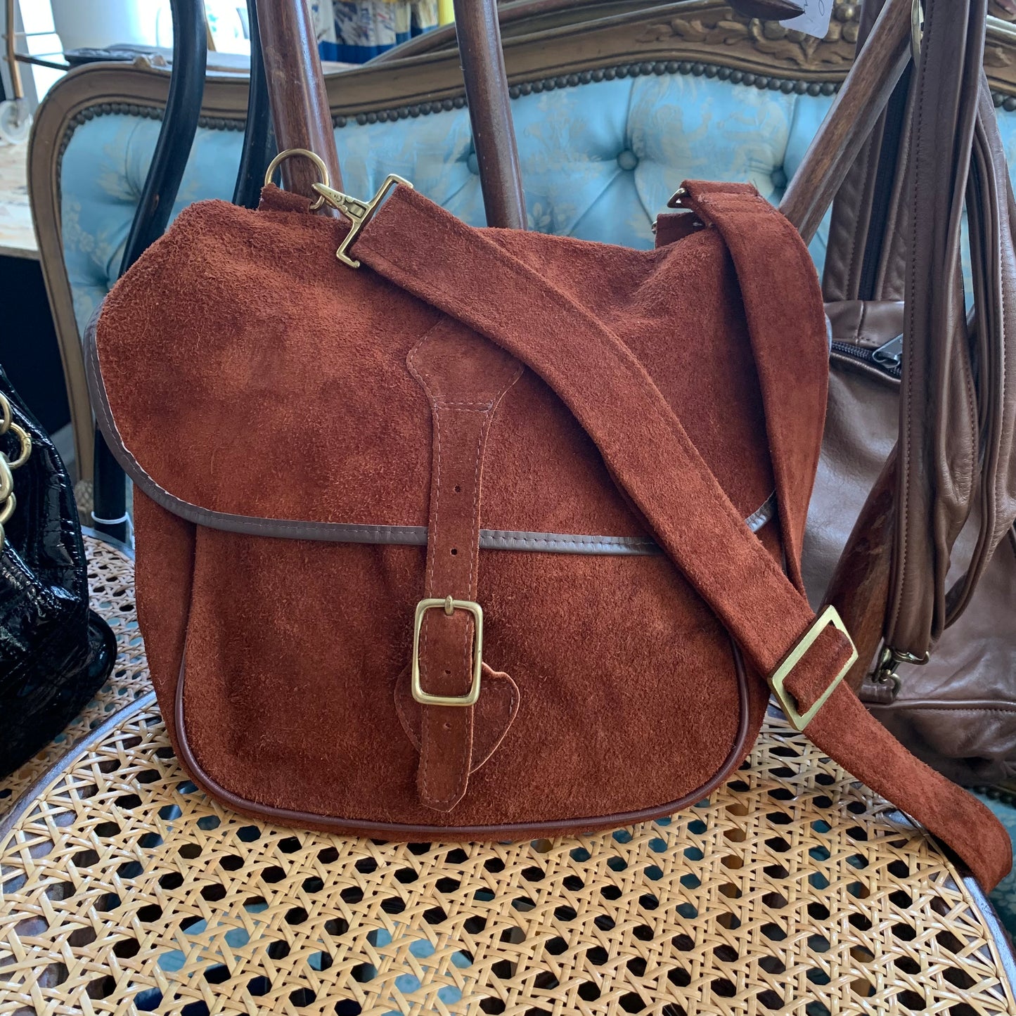 LL Beau Brown Suede Bag