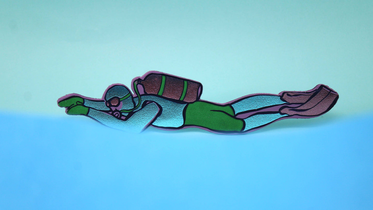 Scuba Diver Bookmark: Lilac
