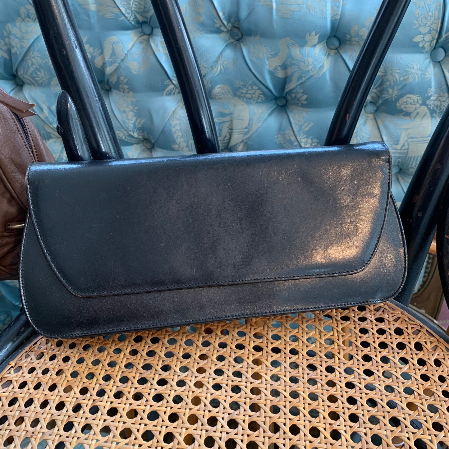70’s Black Clutch Bag