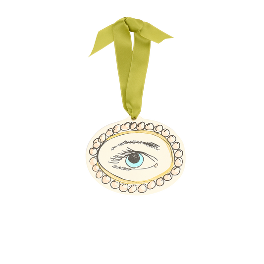 Lover's Eye Christmas Ornament / Gift Tag: Blue