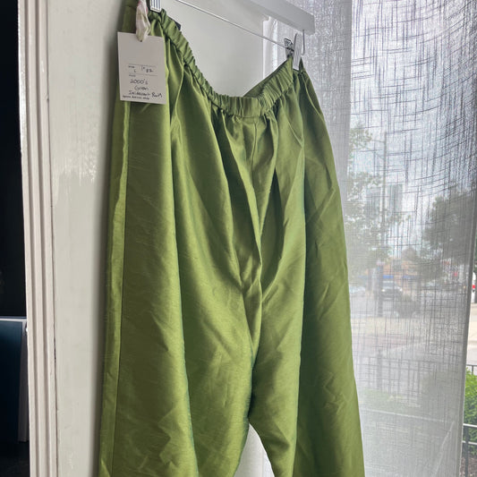 2000s Green Iridescent Pants