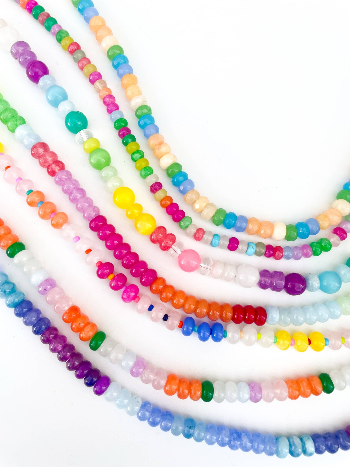 Bella Rainbow Gemstone Bead Necklace