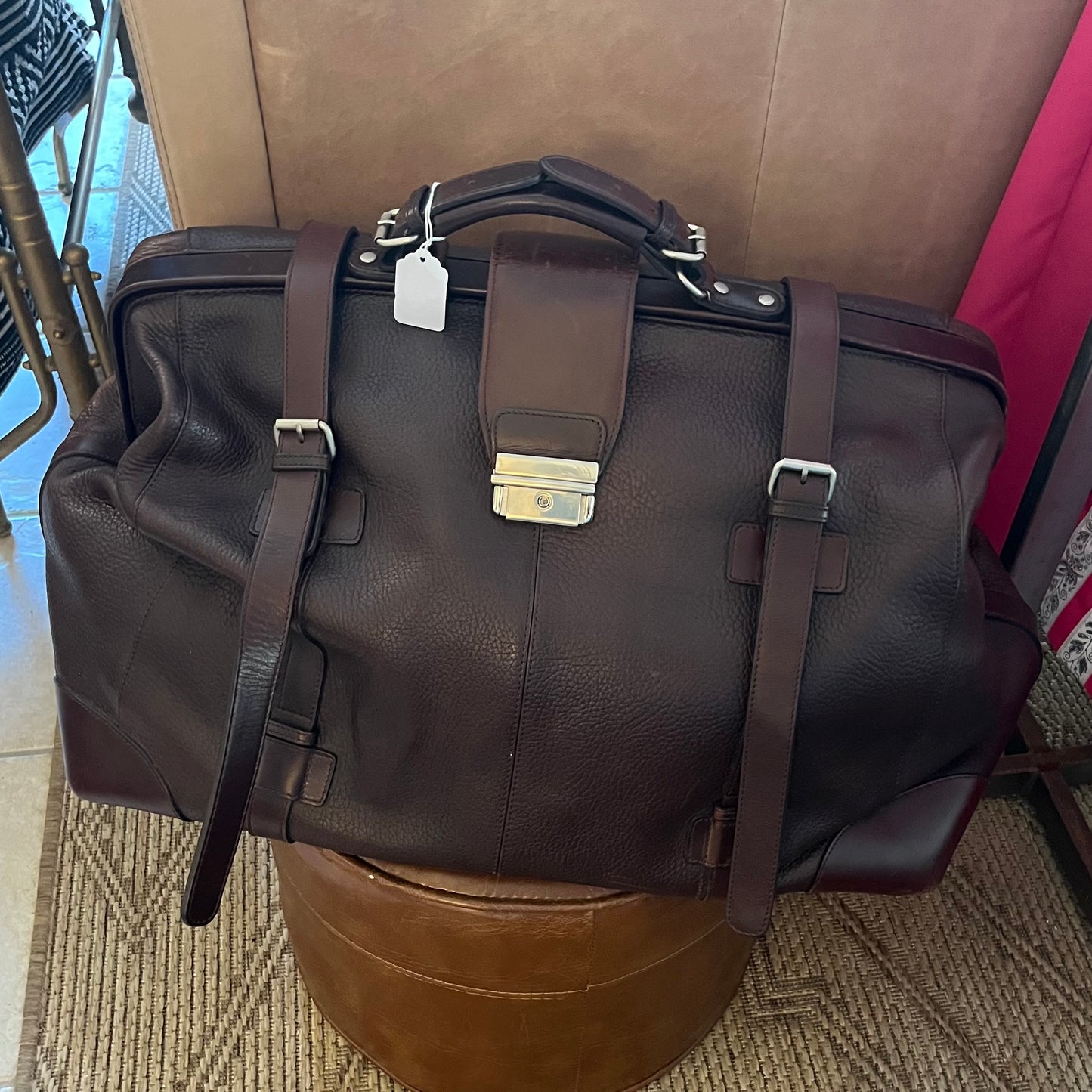 Leather Weekender