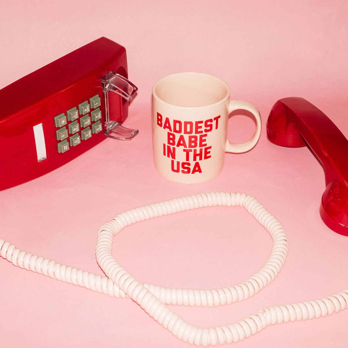 Baddest Babe in the USA Mug Pink