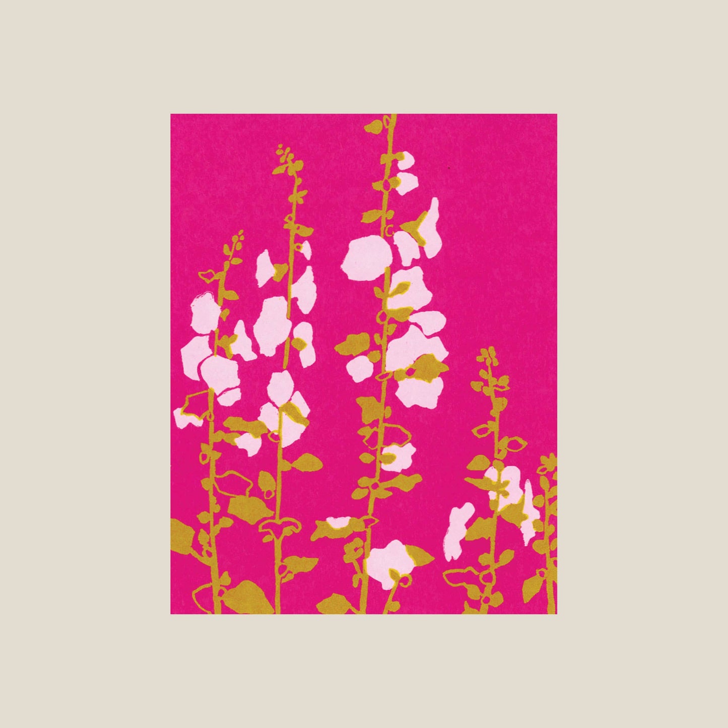 Hollyhock card
