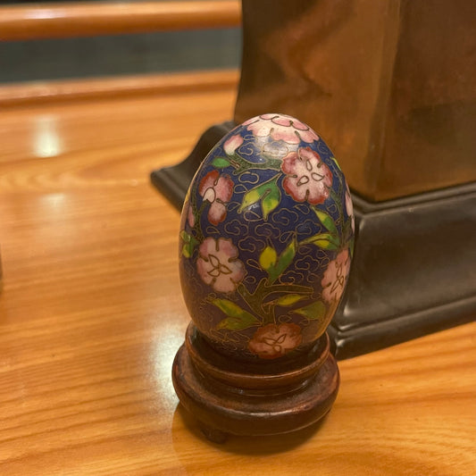 Cloisonne Egg with Stand