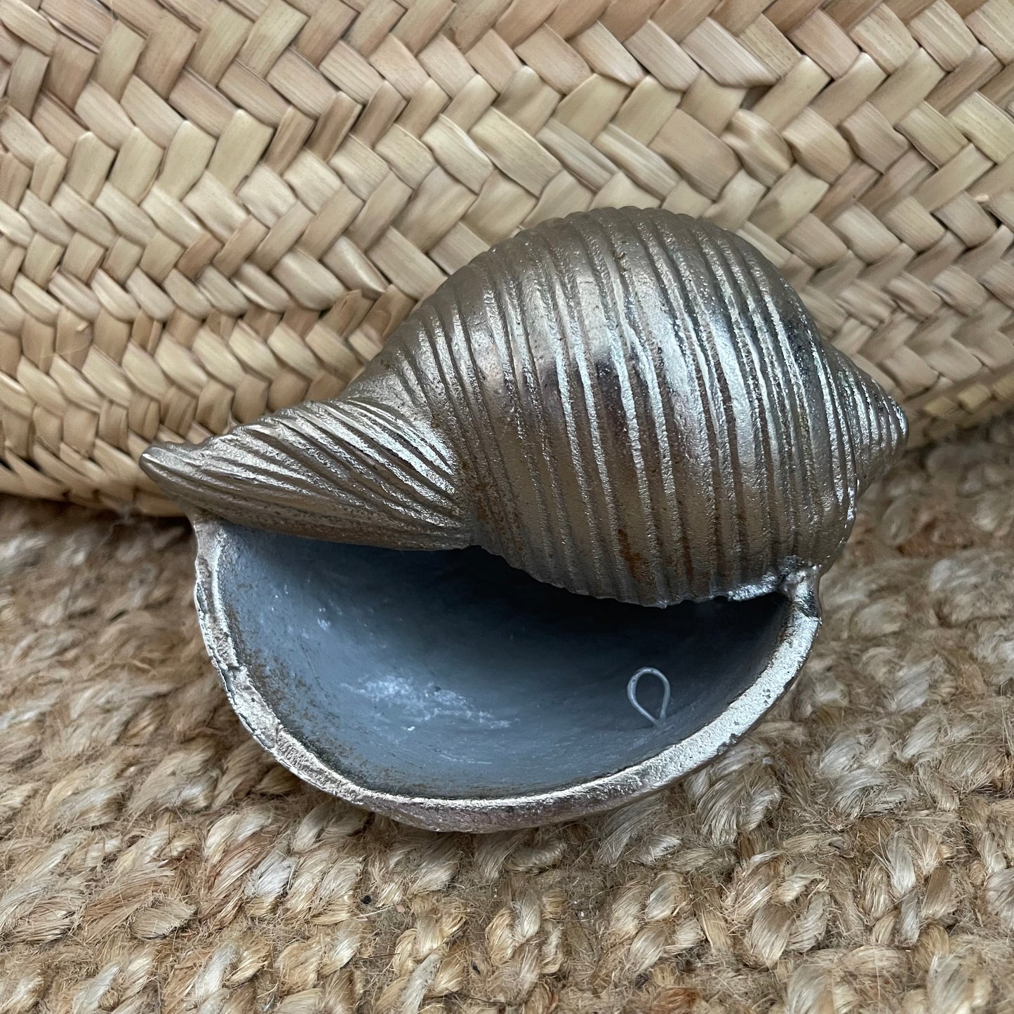 Large Decorative Silver Shell