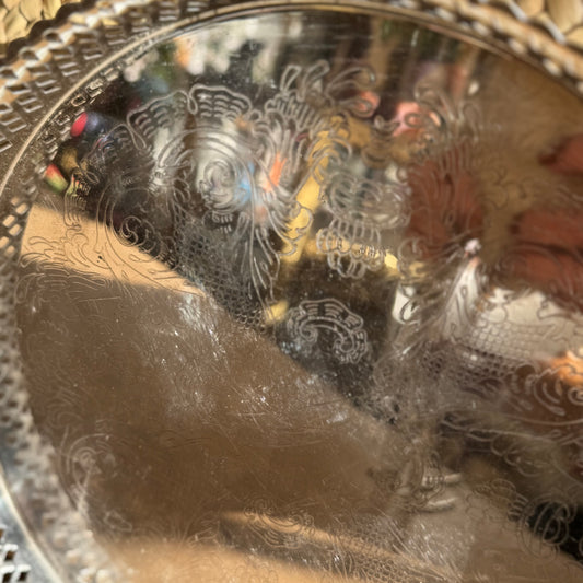 Silver Etched Tray