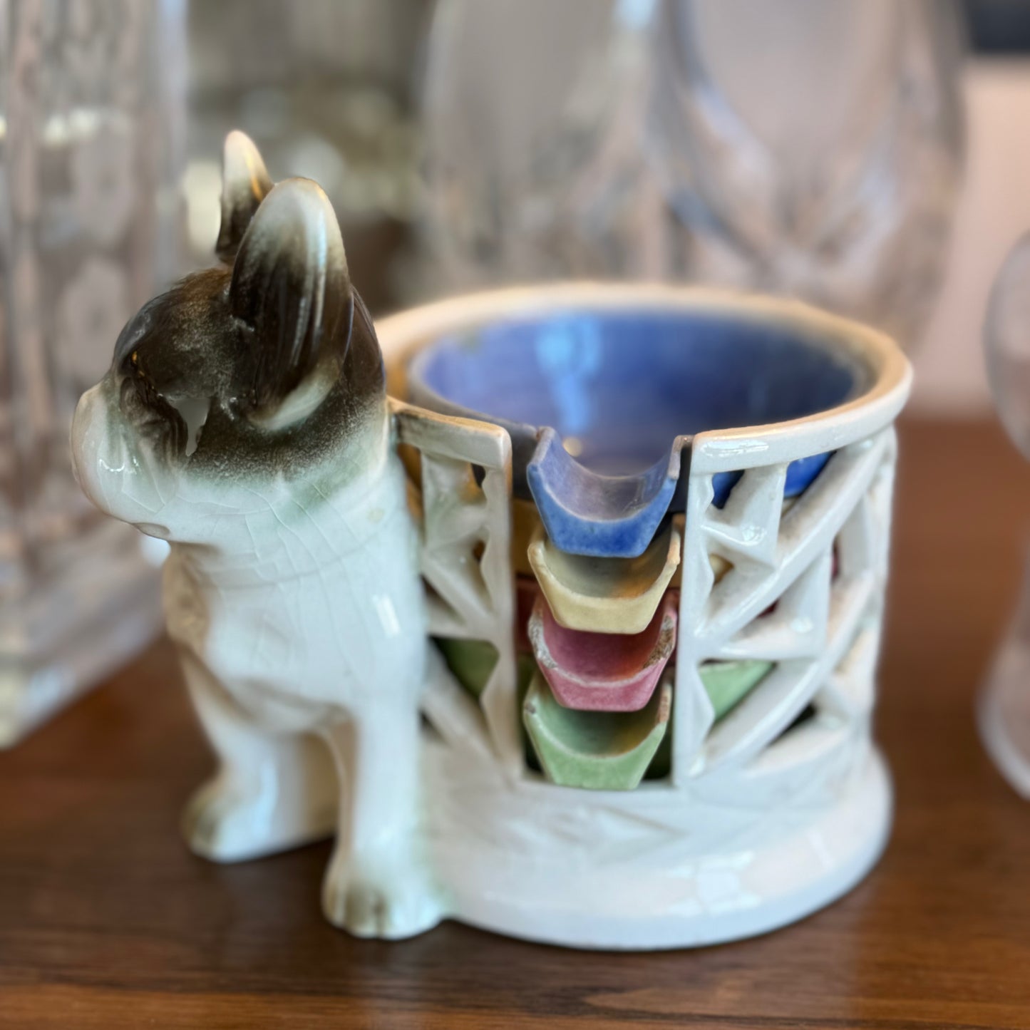 Bulldog Ashtray Set