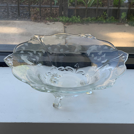 Etched Crystal Bowl