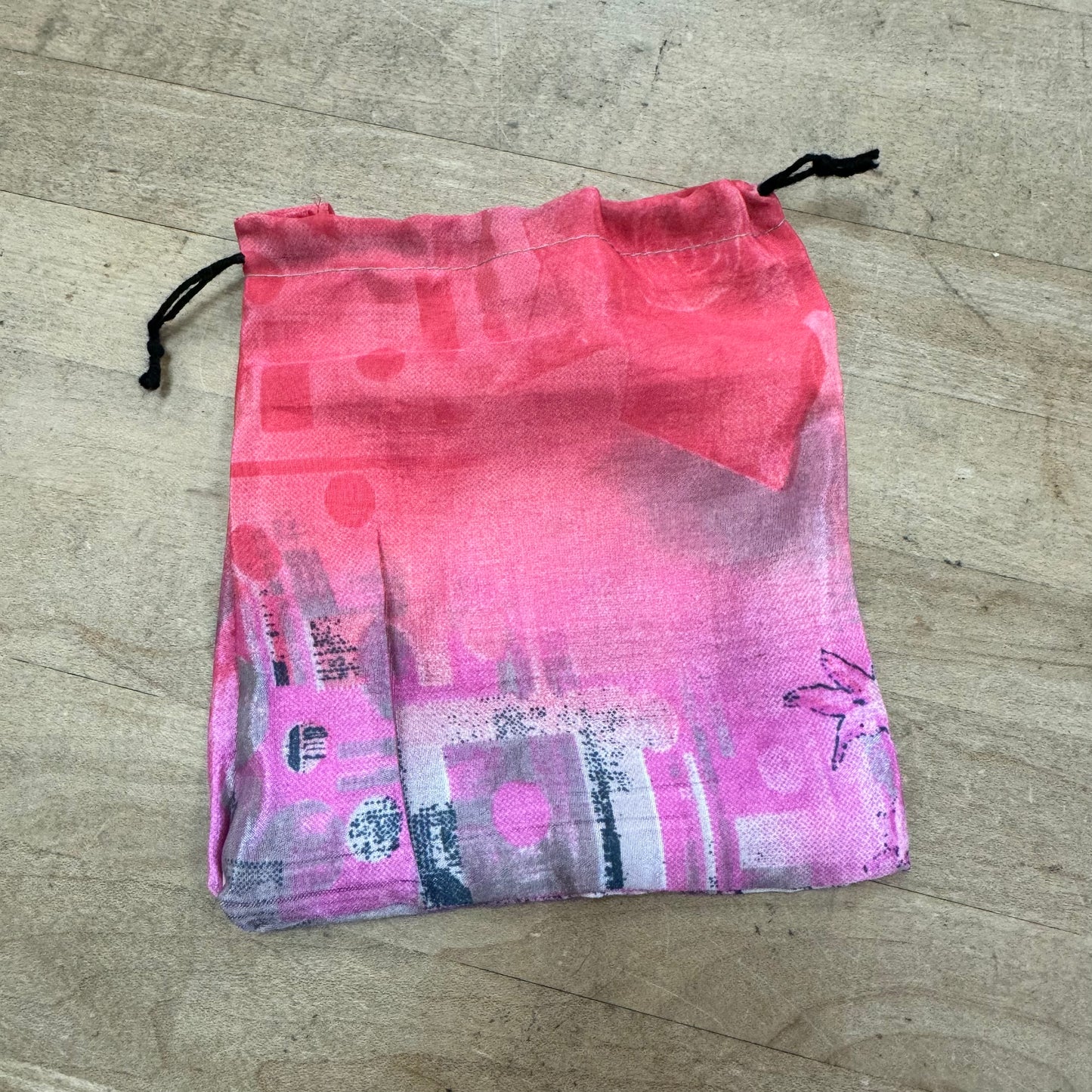 Upcycled Silk Drawstring Gift Supply Bags
