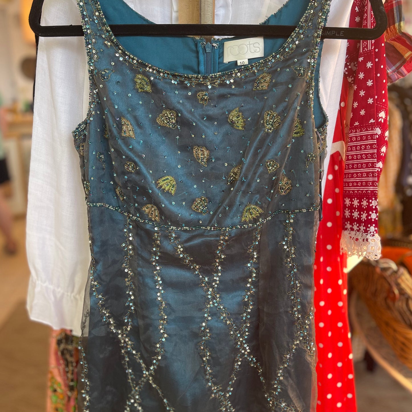 90s Silk Beaded Gown