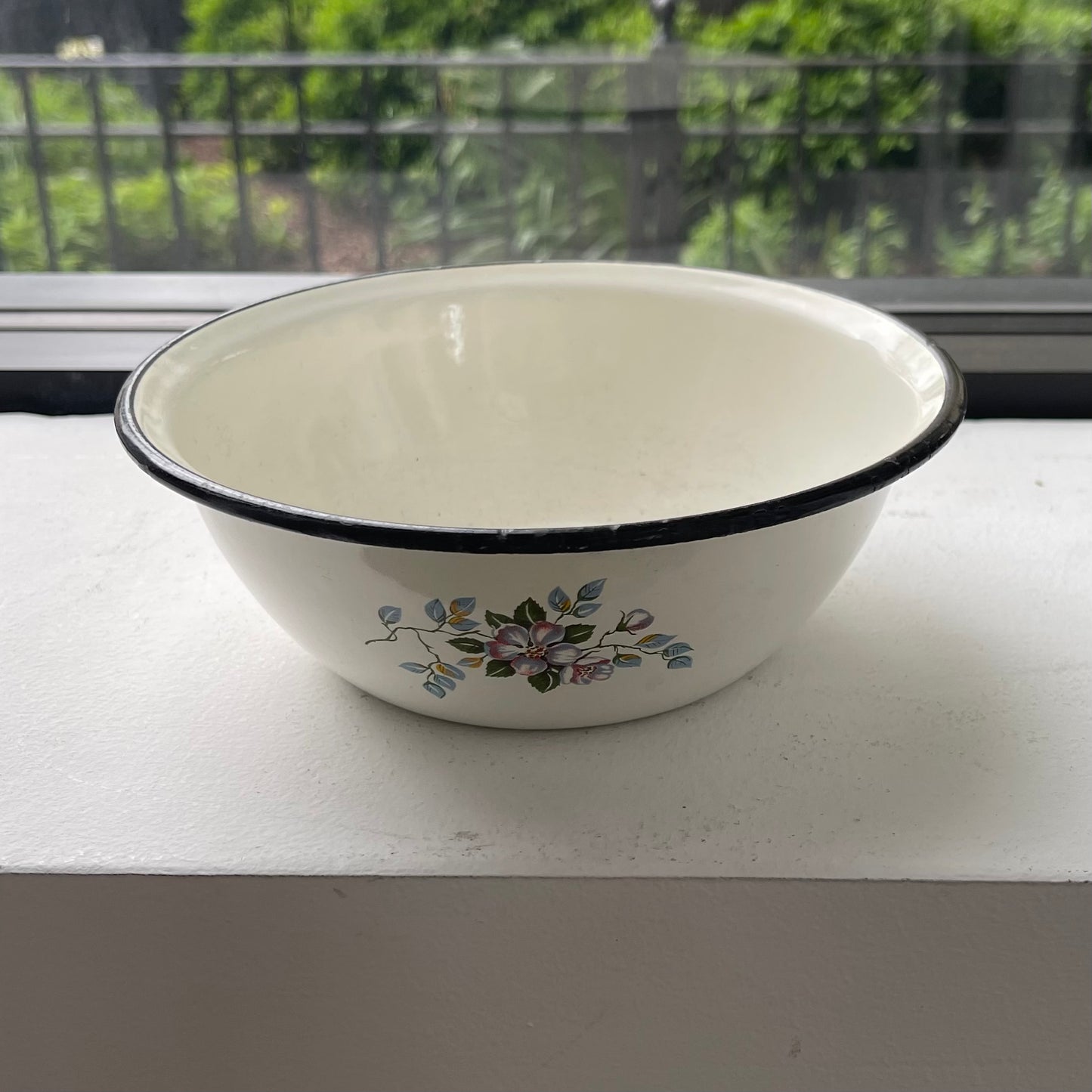 Floral Enamel Bowl
