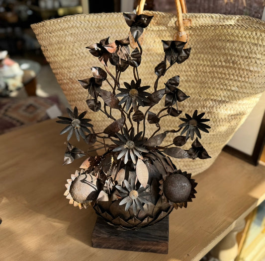 Floral Iron Sculpture