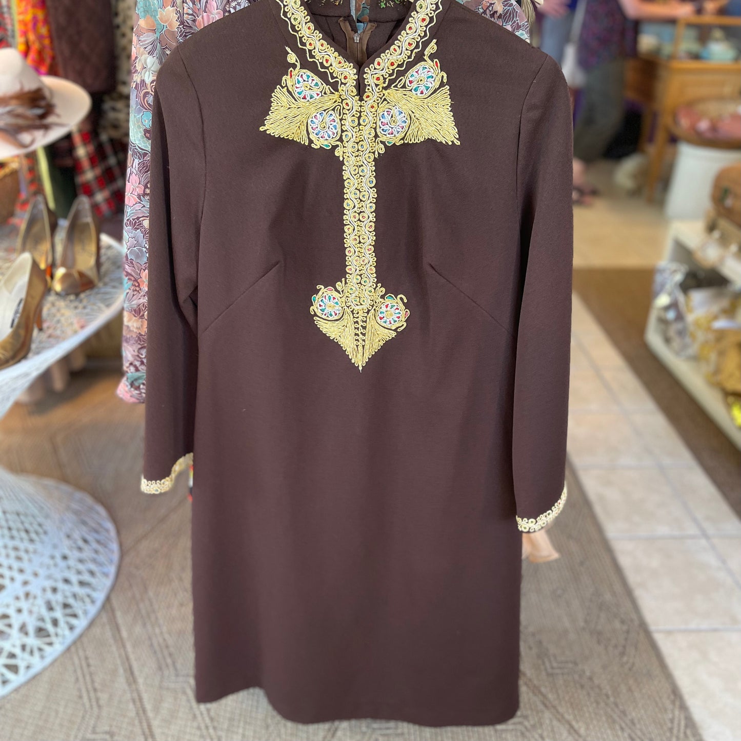 60s/70s Embroidered Kaftan Tunic