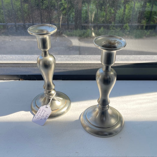 Pewter Candlesticks