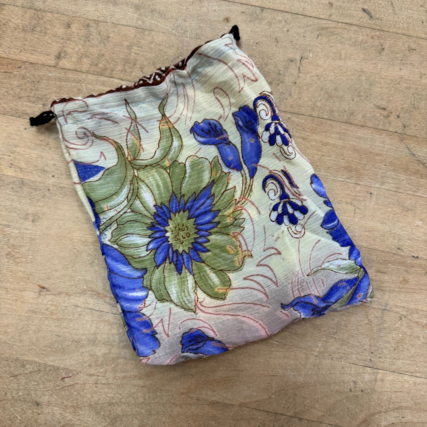 Upcycled Silk Drawstring Gift Supply Bags