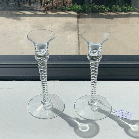 Orrefor Vintage Candlestick Set