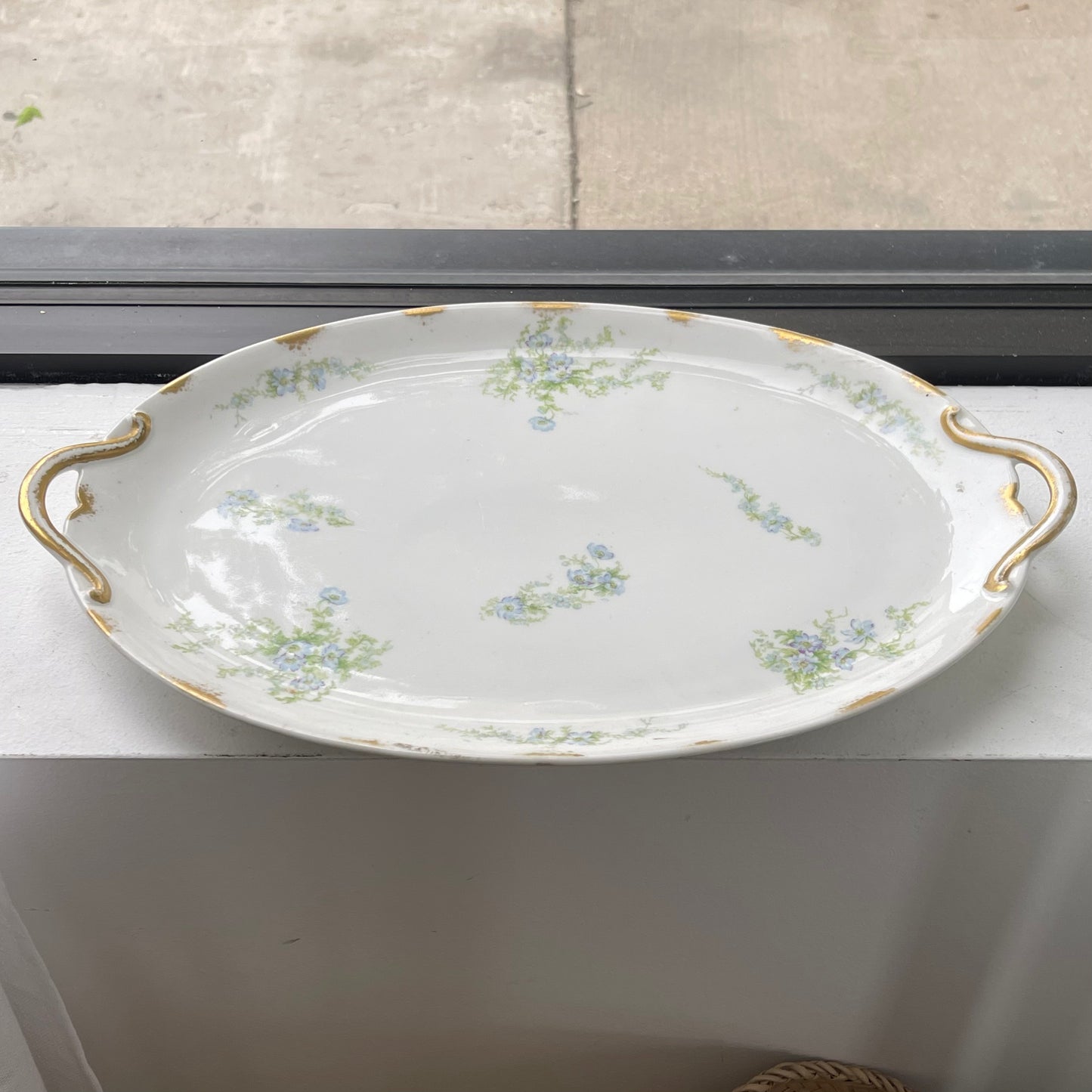Limoges Gold Handle Tray