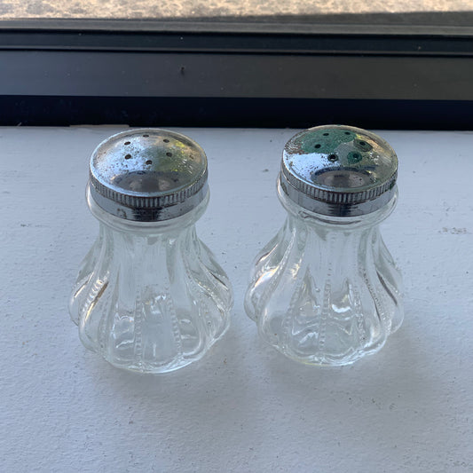 Glass Salt + Pepper Shakers