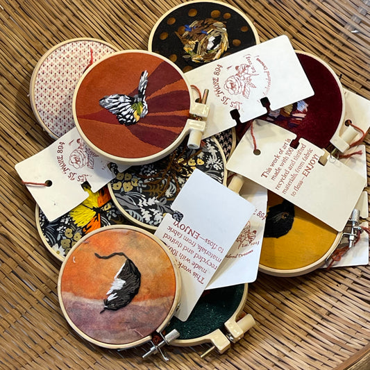 Mini Embroidery Hoops: Nature