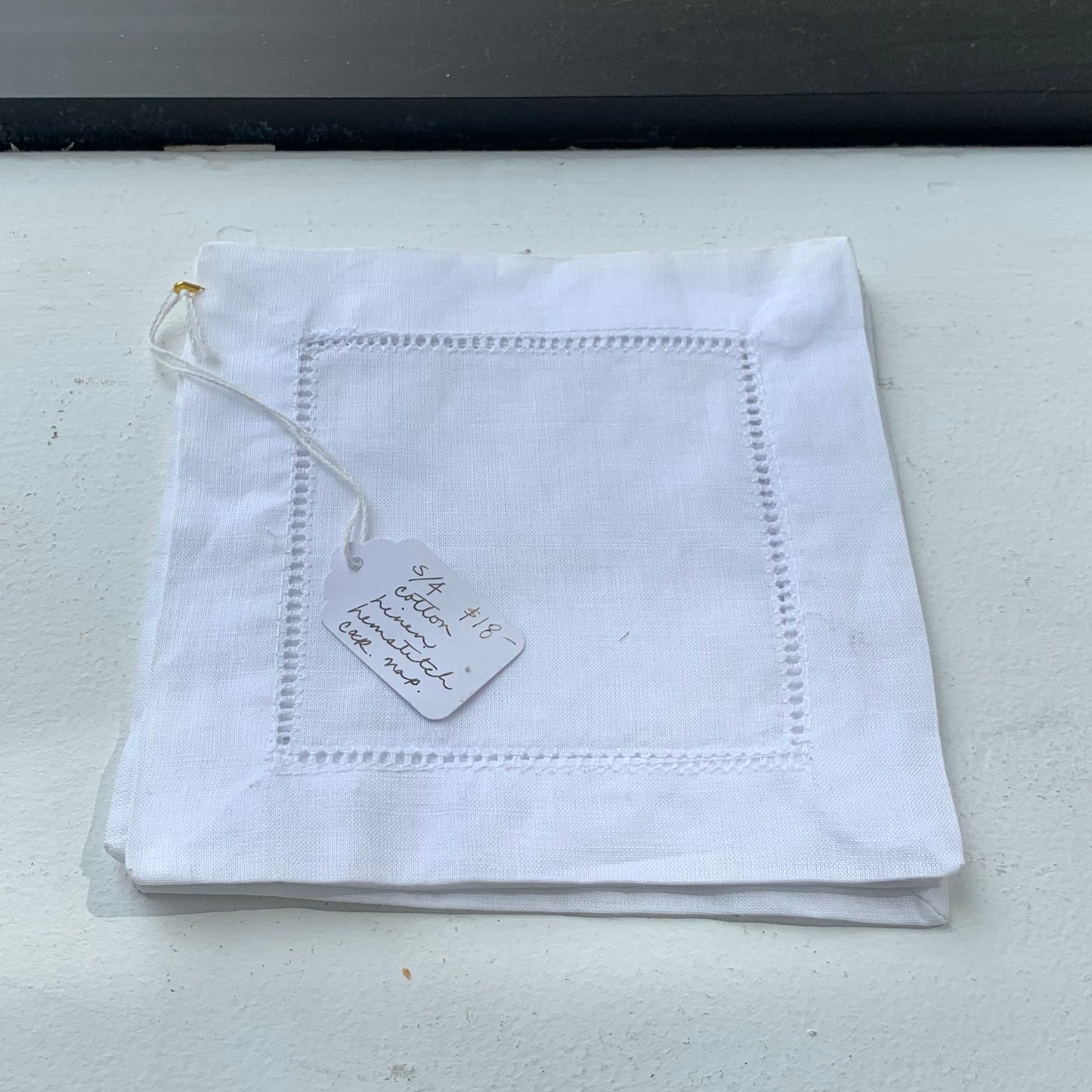 Linen Hemstitch Napkin Set of 4