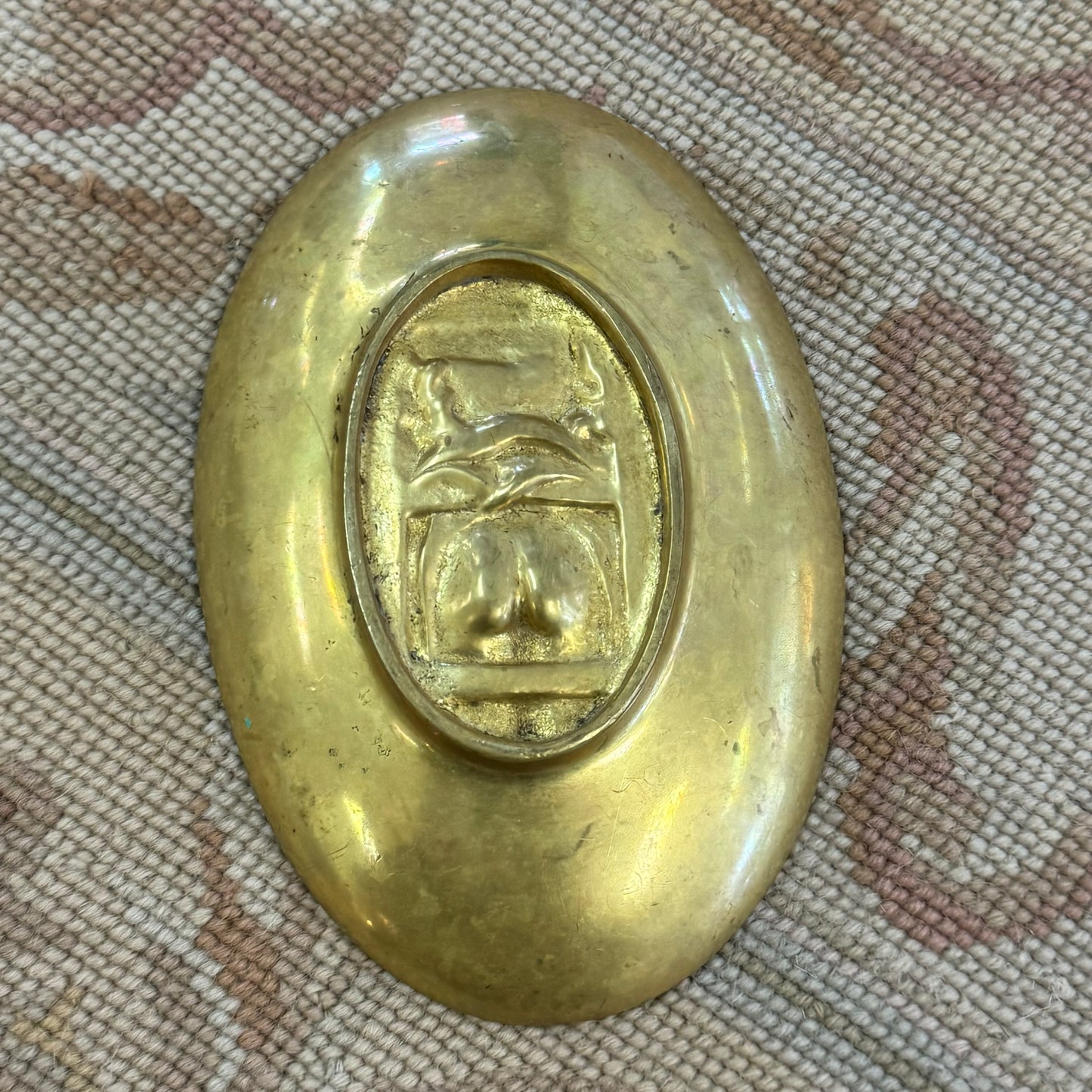 Naughty Bottom Brass Ashtray