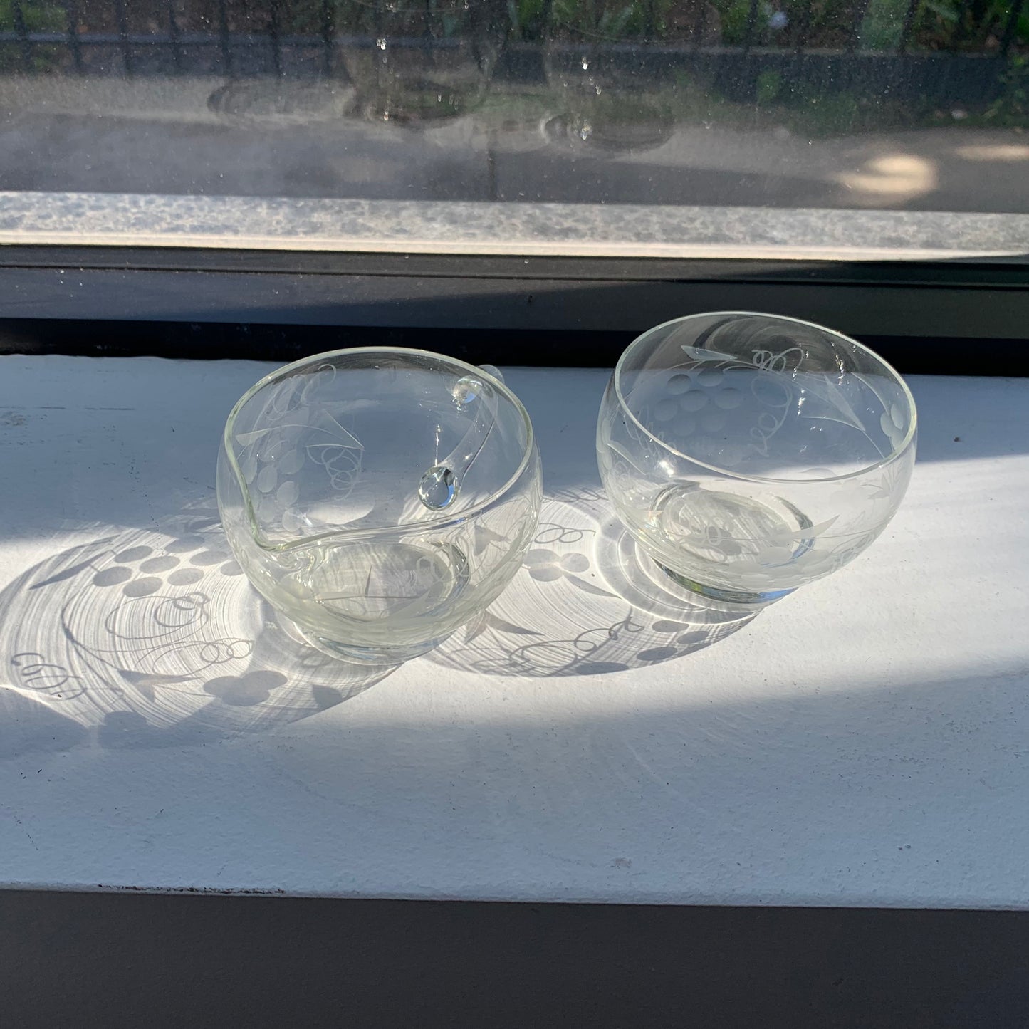 Etched Grapevine Set