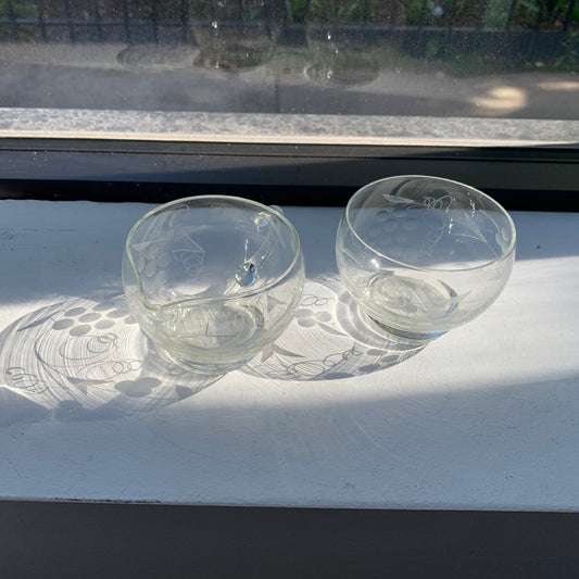 Etched Grapevine Set