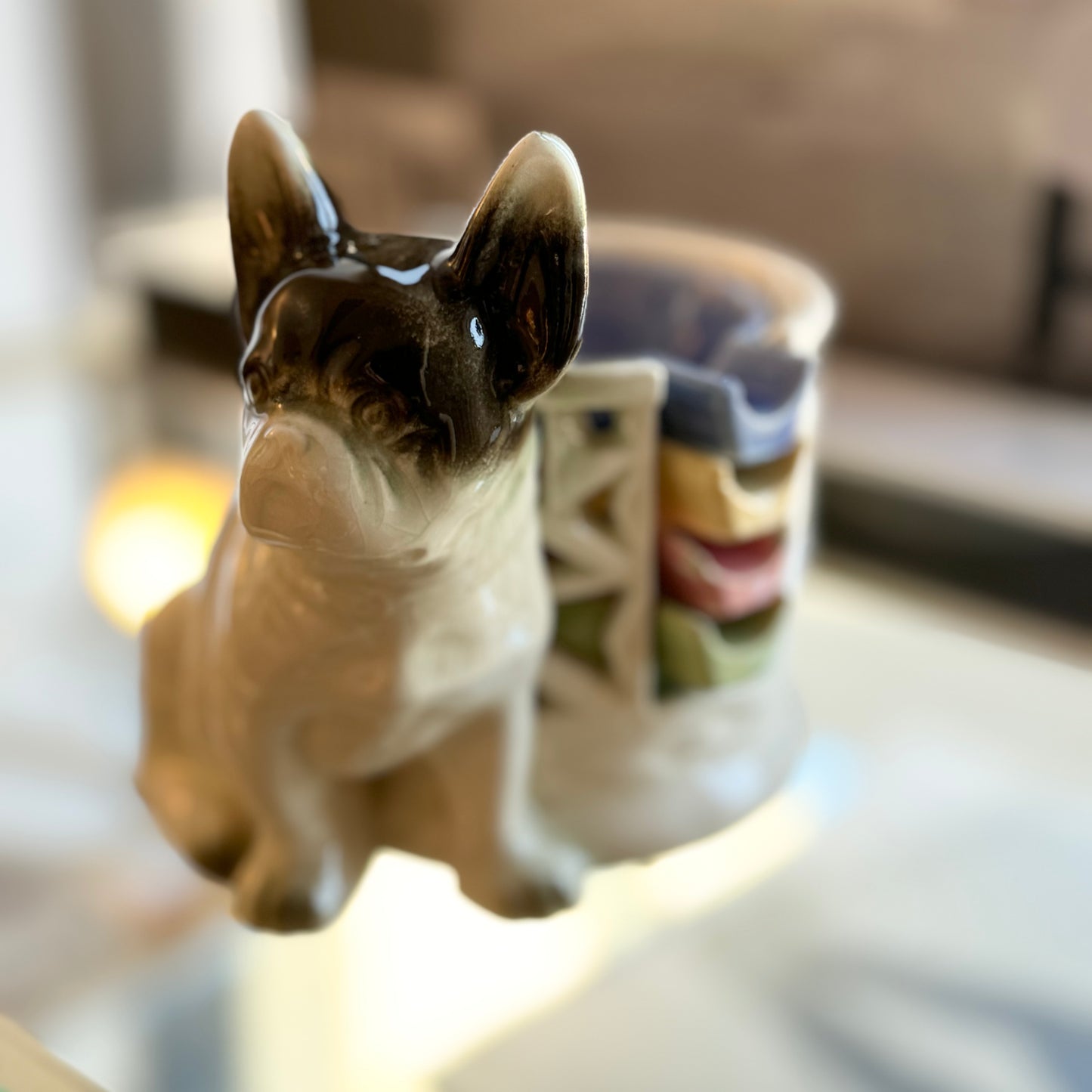 Bulldog Ashtray Set