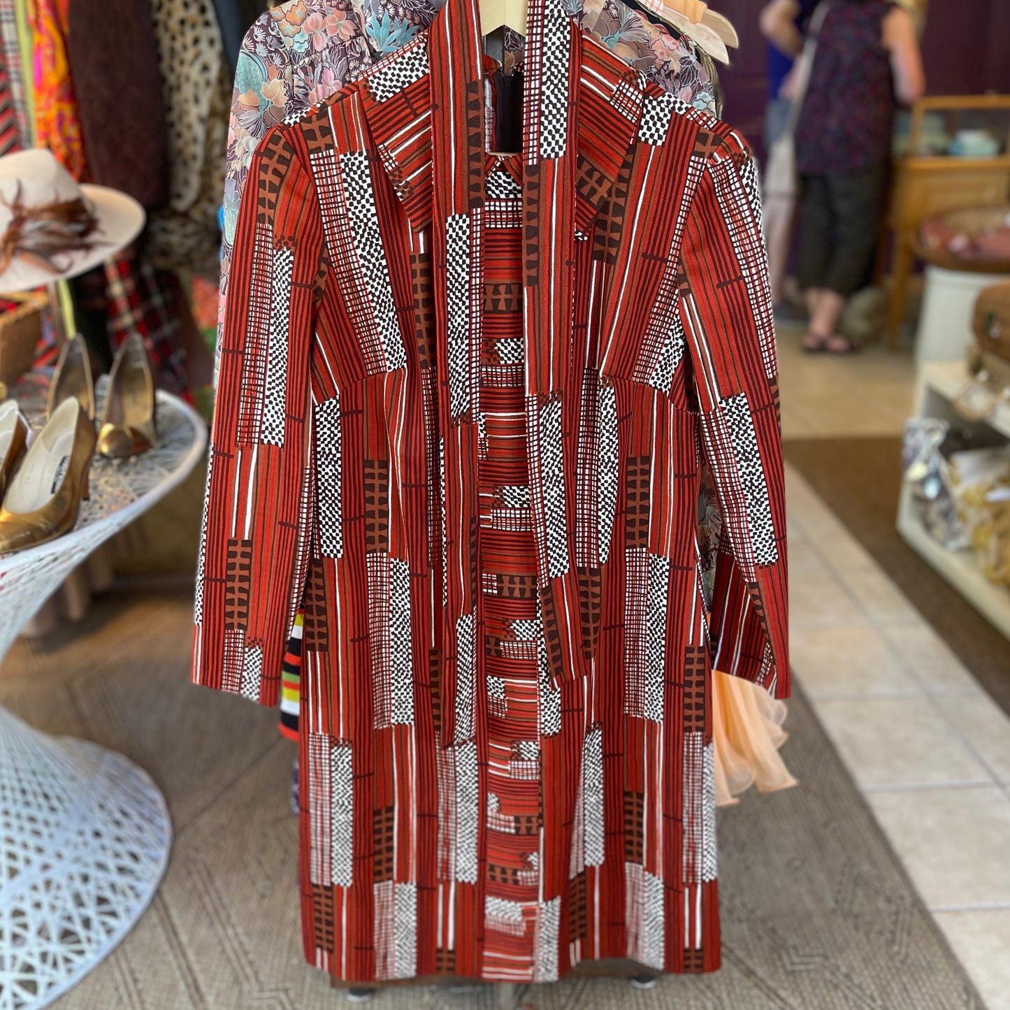 70s Kay Windsor Belted Tunic Dress