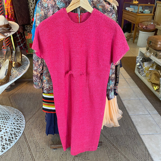 60s Mod Fuschia Shift Dress